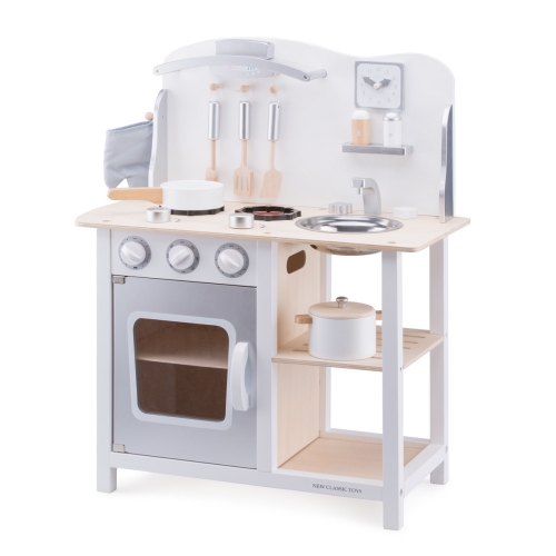 New Classic Toys Küche Bon Appetit Weiß mit Silber
